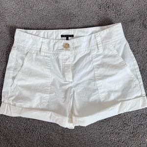 Theory shorts. White with buttons